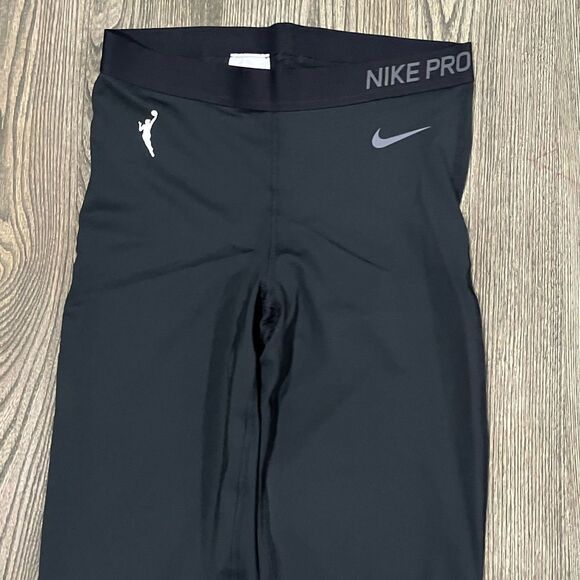 Nike Pro Dri-Fit WNBA Womens Official Issued Compression Tights Black Size L - Picture 3 of 7